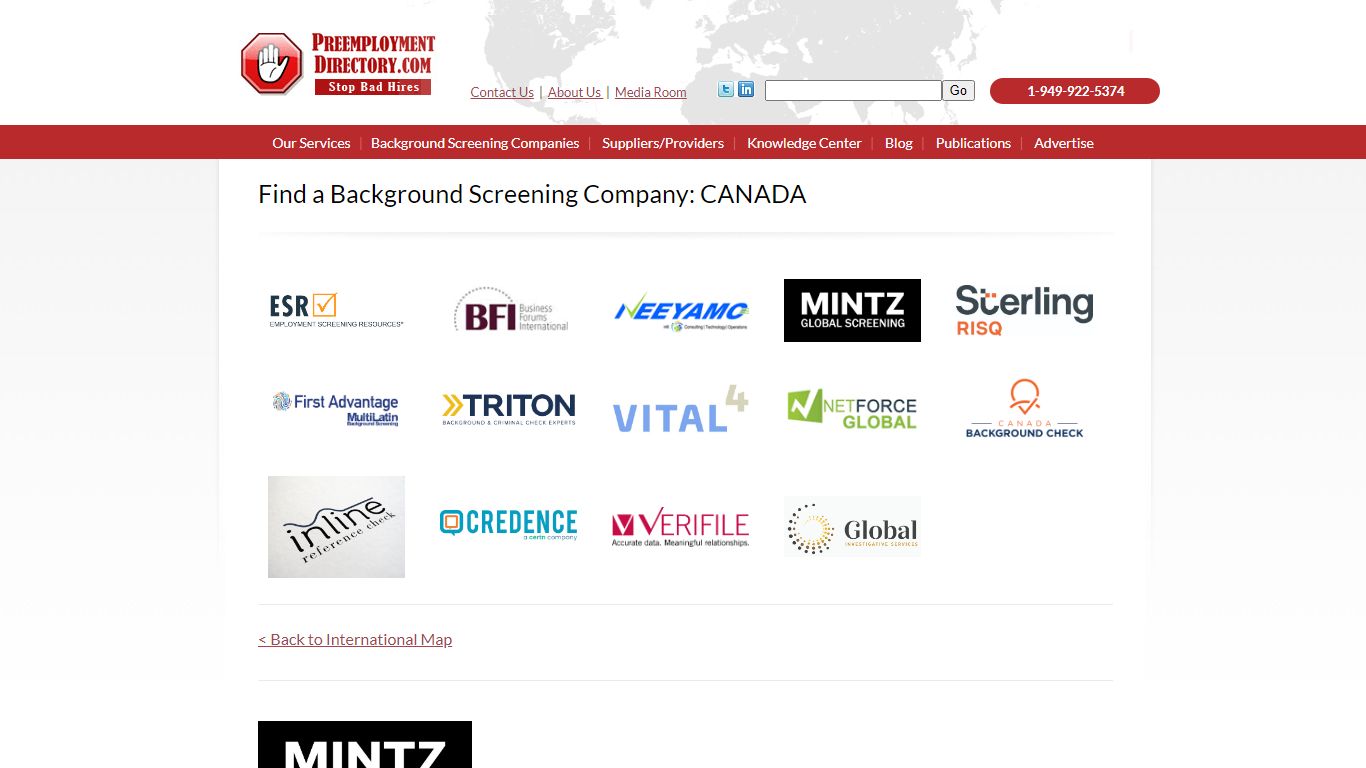 Find a Background Screening Company: CANADA